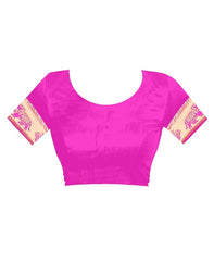 Women's Pure Soft Kanjivaram Silk Saree Banarasi Design Style With Blouse Piece for Wedding