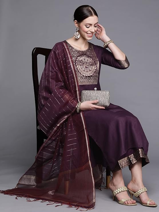 Kurta Dupatta Pant Set for Women