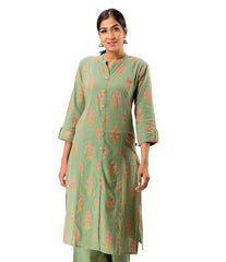 Women's Cotton Relaxed Fit A Line Kurta, Indian Kurta for women, Partywear kurta