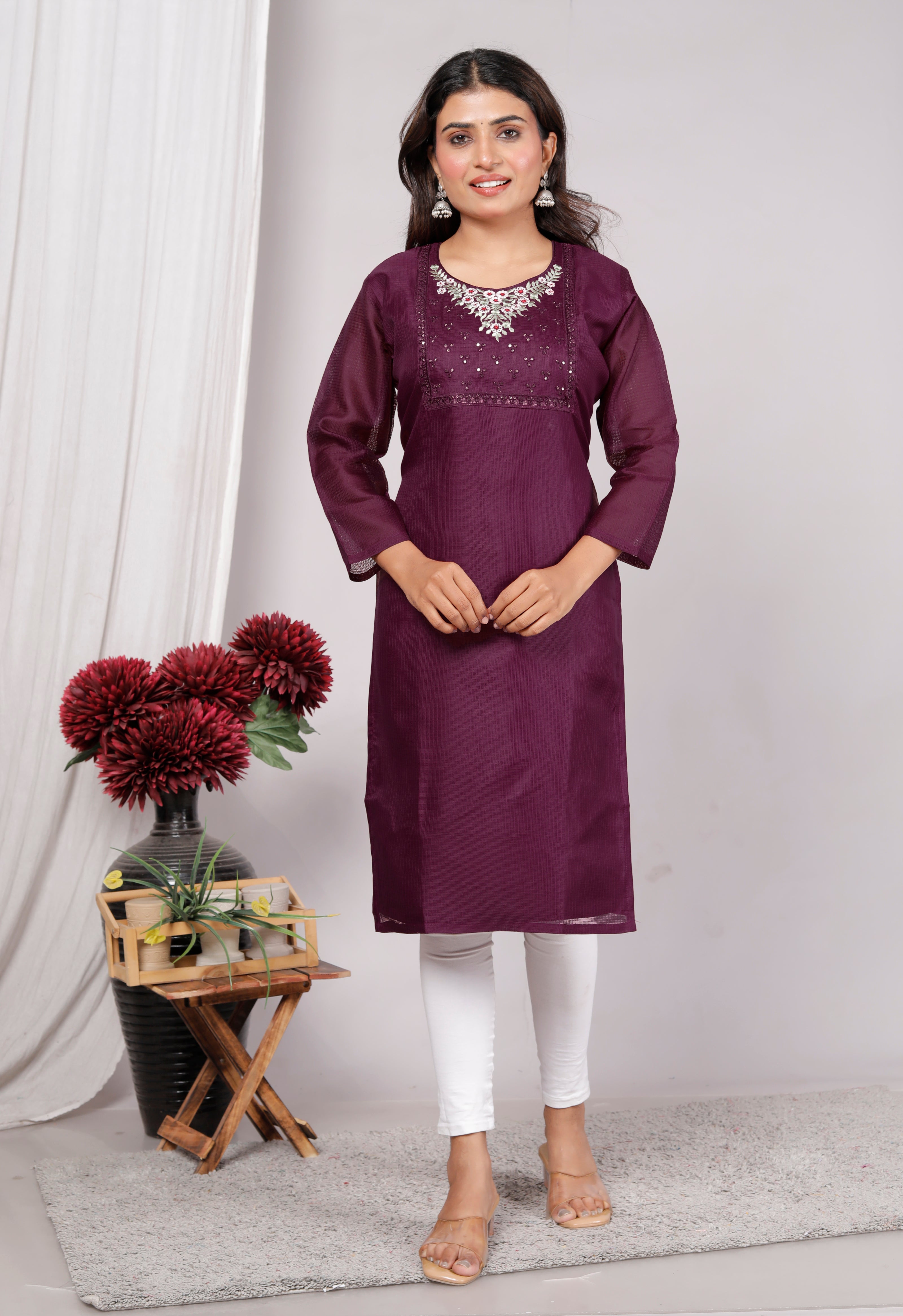 Women Kurti , Kotadoriya Fabric Single Piece Kurti