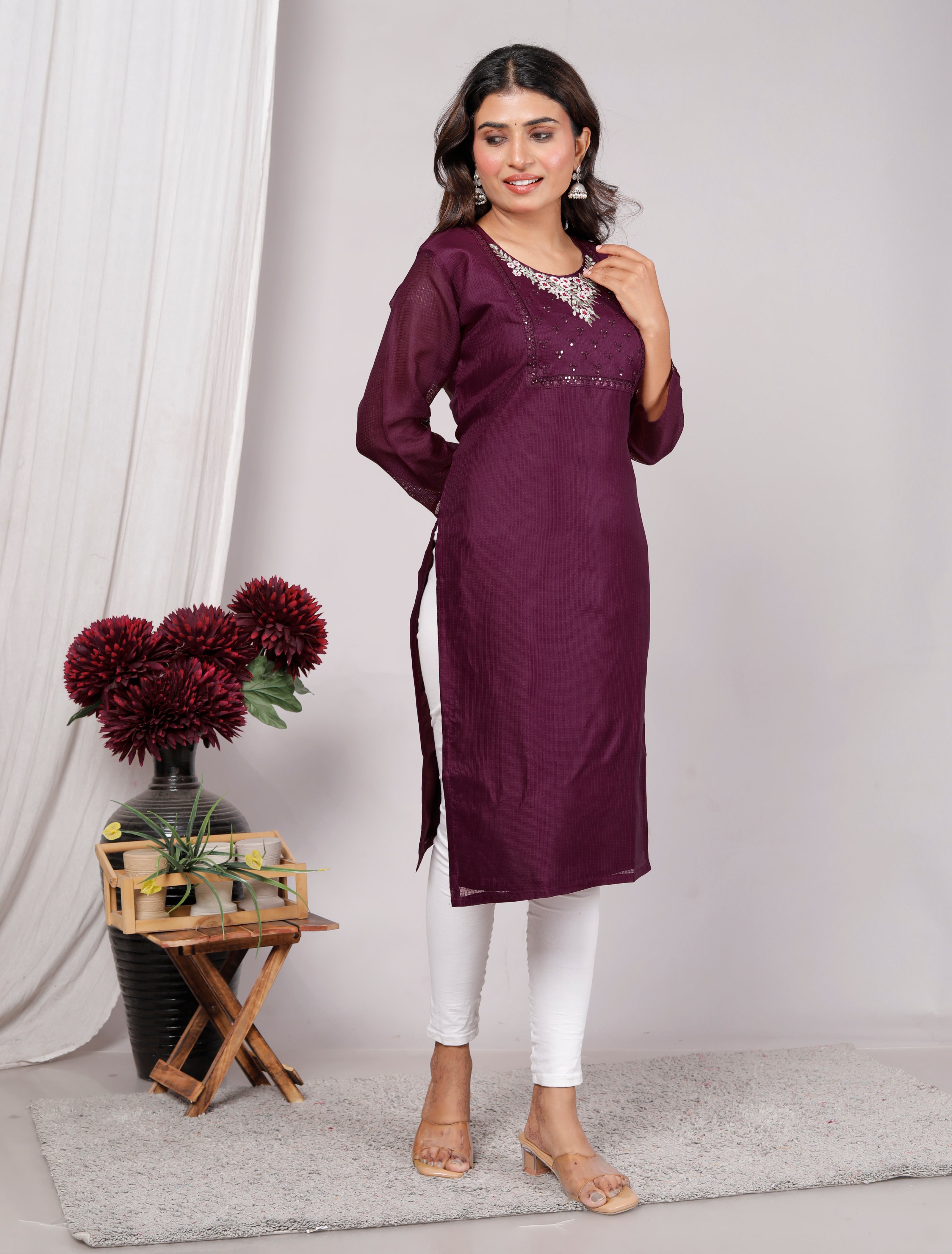 Women Kurti , Kotadoriya Fabric Single Piece Kurti