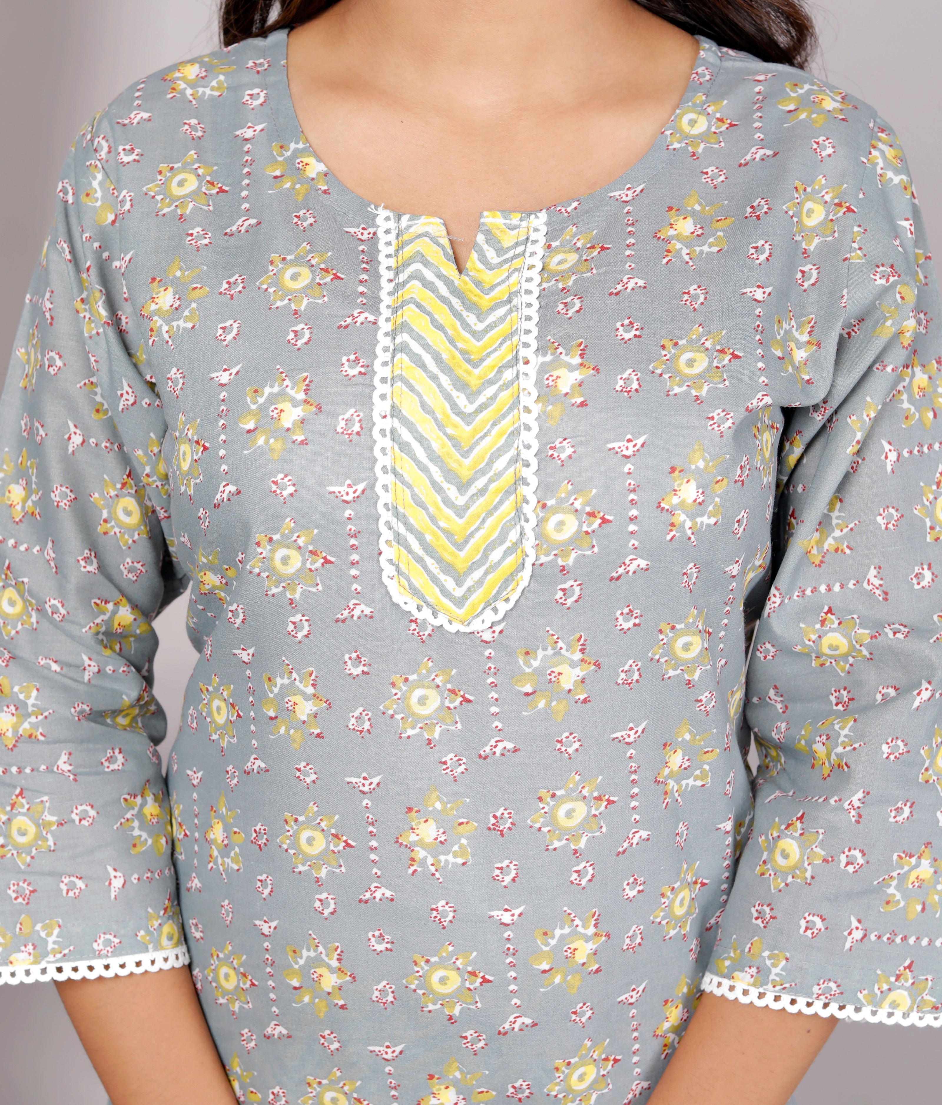 Cotton Kurta Pant Set For Women, Indian Salwar Suit , Stitched Suit Set for Women, Dailywear suit