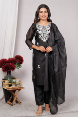 Kurta Dupatta Pant Set For Women, Indian Salwar Suit , Stitched Suit Set for Women, Partywear suit