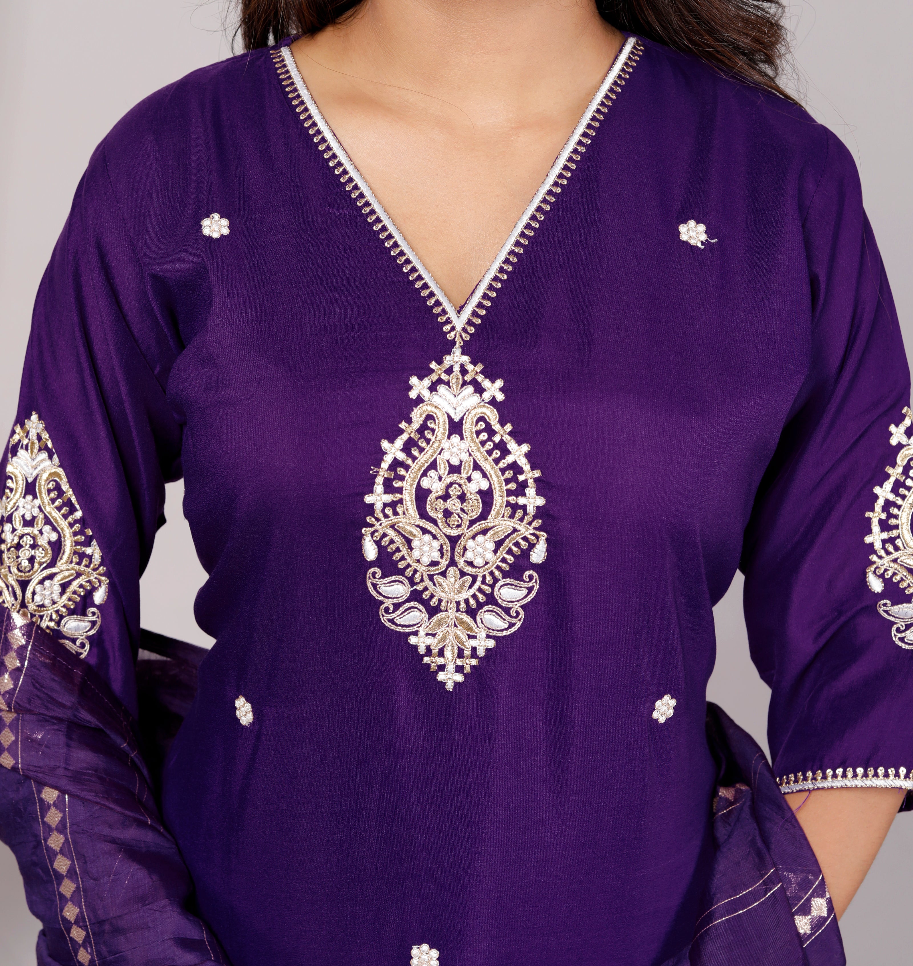 Kurta Dupatta Pant Set For Women, Indian Salwar Suit , Stitched Suit Set for Women, Partywear suit