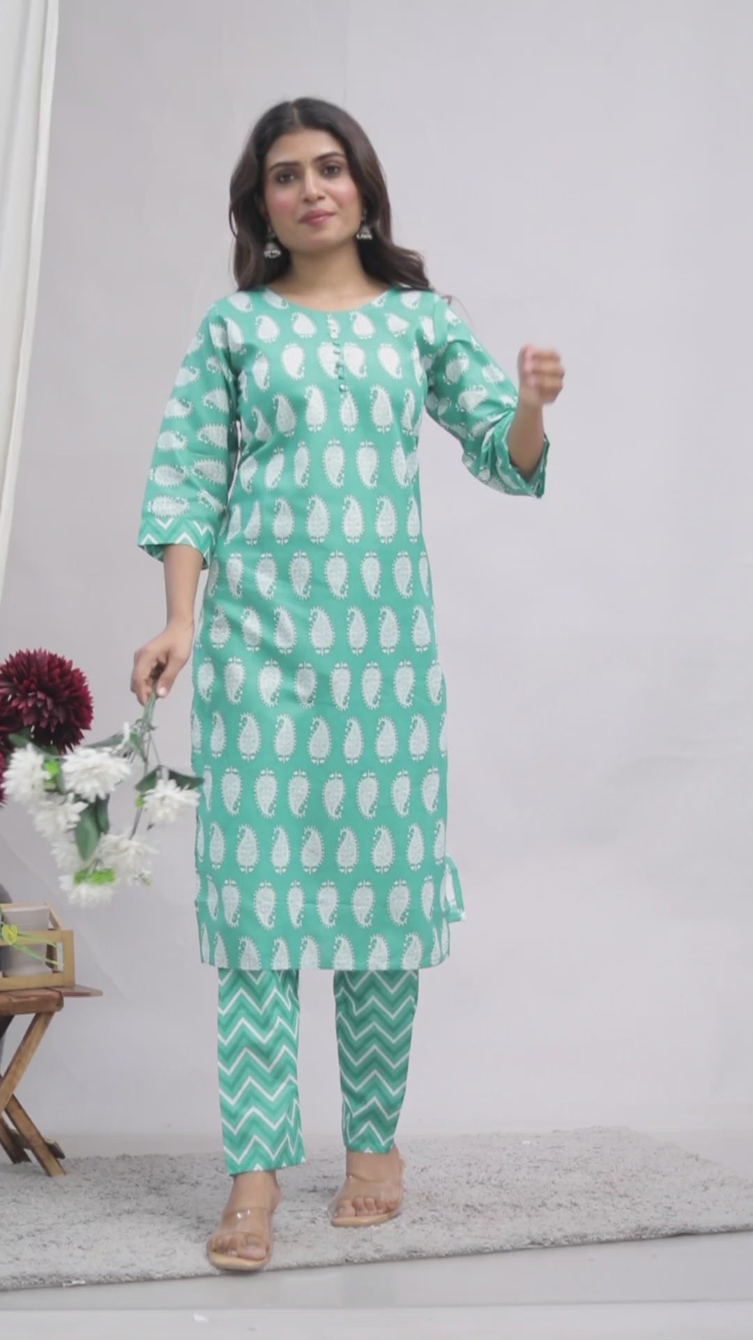 Cotton Kurta Pant Set For Women, Indian Salwar Suit , Stitched Suit Set for Women, Dailywear suit