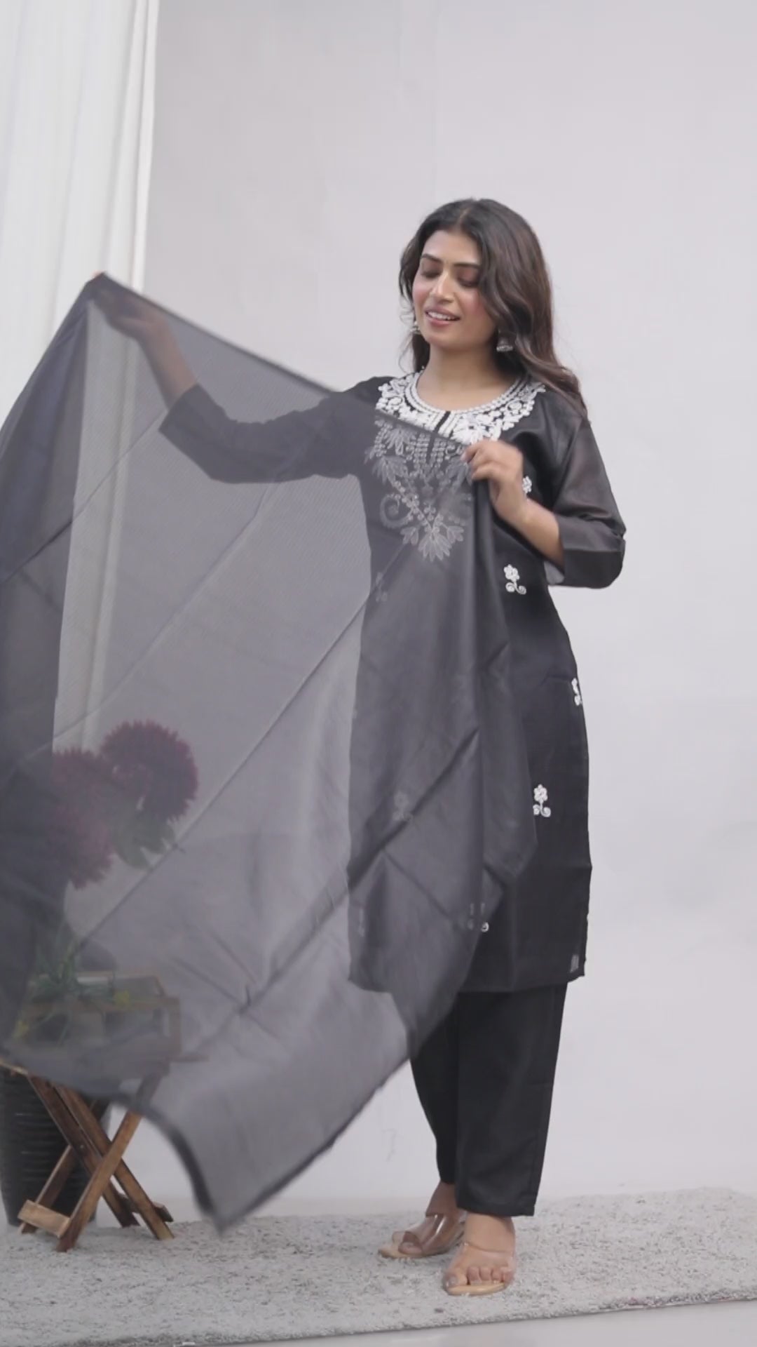 Kurta Dupatta Pant Set For Women, Indian Salwar Suit , Stitched Suit Set for Women, Partywear suit