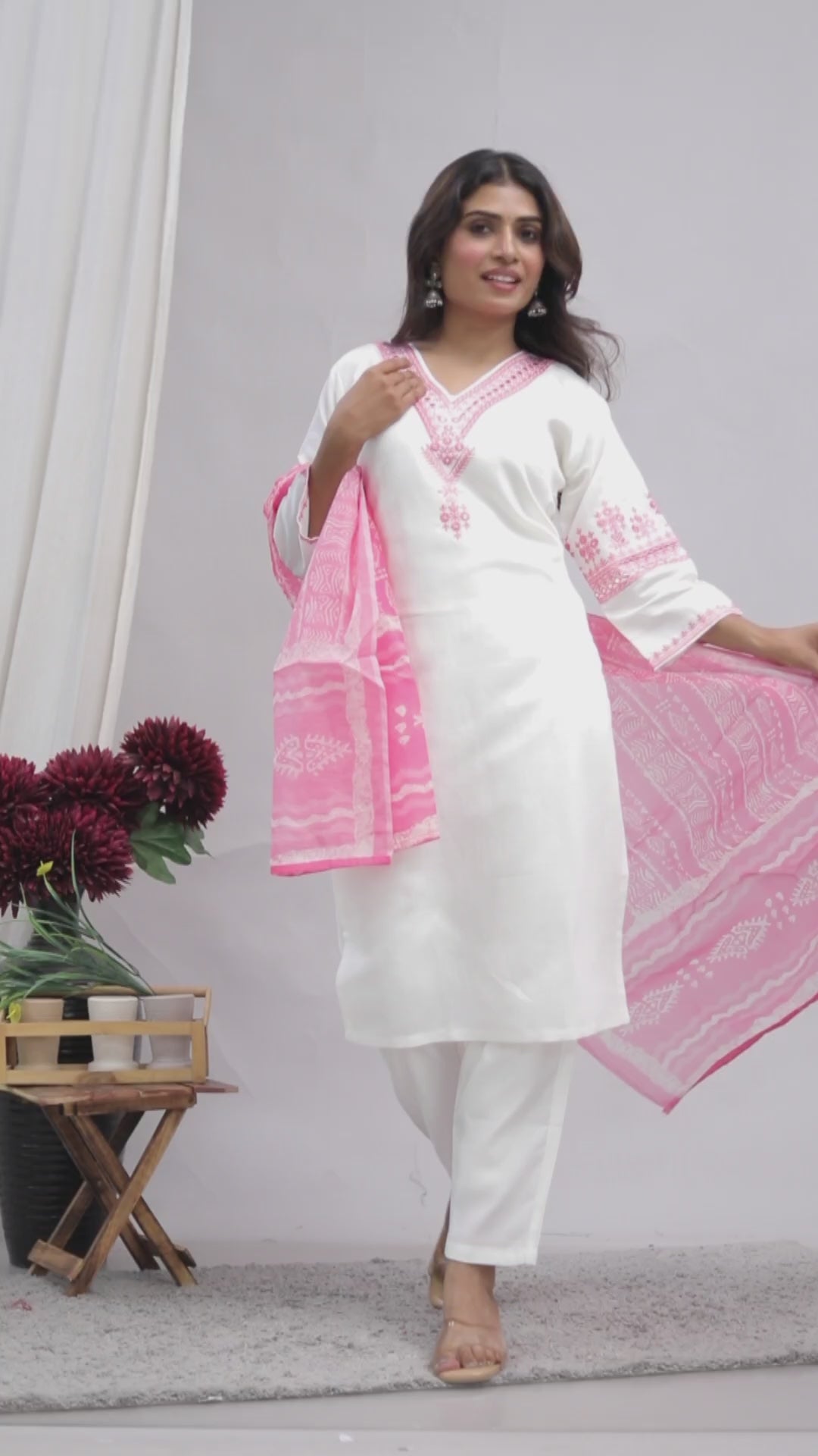 Kurta Dupatta Pant Set For Women, Indian Salwar Suit , Stitched Suit Set for Women, Partywear suit